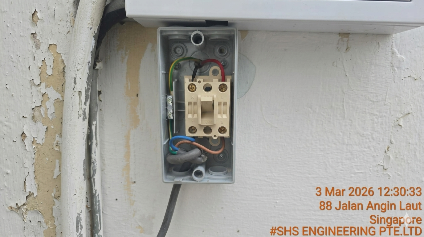 Aircon Isolator Replacement — Queenstown HDB after