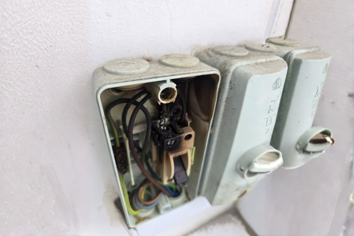 Professional technician inspecting an aircon unit that keeps tripping in a Singapore home.